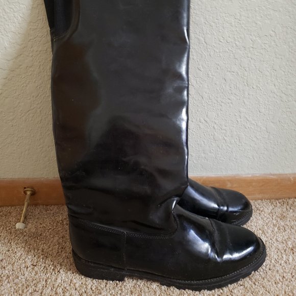 womens tall black rain boots